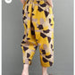 yellow Floral Print Flared Palazzos with Insert Pockets