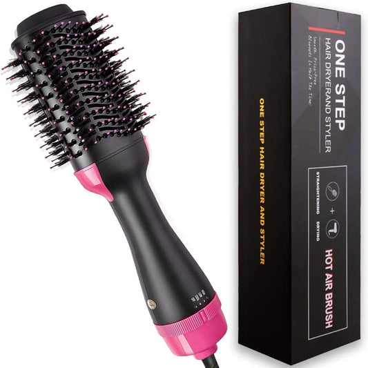 Presenting 3 in 1 One-Step Hair Dryer and Volumizer Straightener Curler Comb Hot Air Brush Hair Straightener Brush