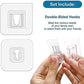 Amezia 2.54 cm Transparent Self Adhesive Waterproof Plastic Male/Female Self Adhesive Sticker  (Pack of 8)