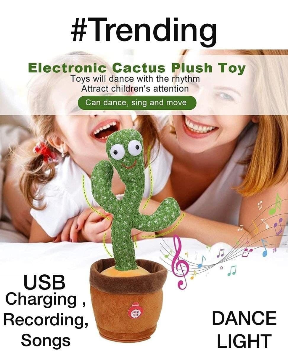 Dancing cactus Toy Talking Repeat Bluetech Singing Toy 120 Songs  (Green)