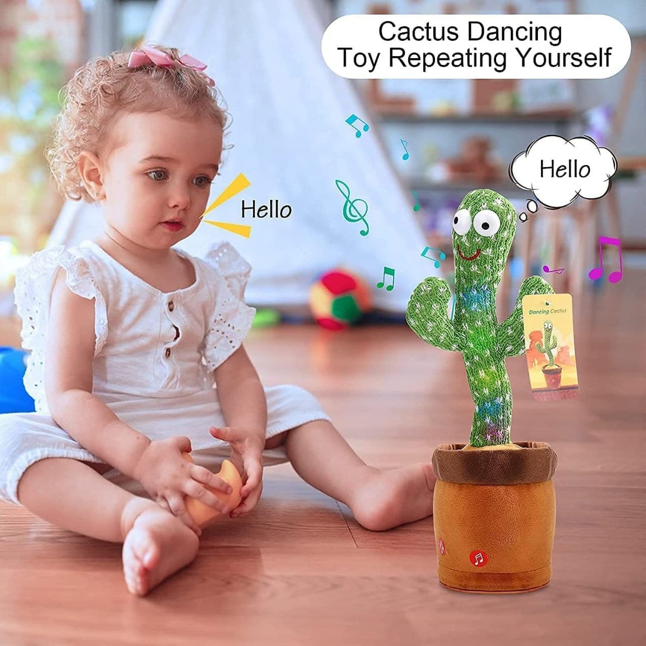 Dancing cactus Toy Talking Repeat Bluetech Singing Toy 120 Songs  (Green)