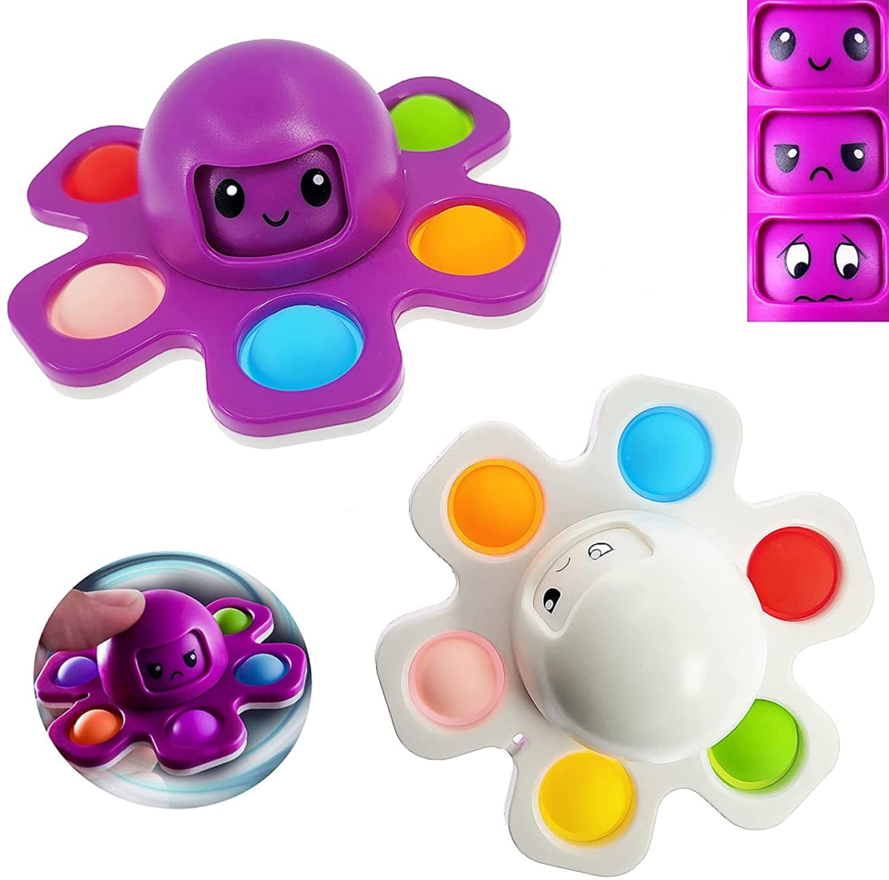 Shivsoft 6 Sided Popit Fidget Spinner Octopus Pop it  (Multicolor)