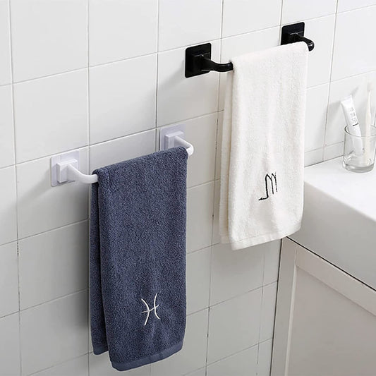 Towel Bar for Bathroom Holder Wall Mounted Towel Hanger Punching Hook Self-Adhesive Support Shoe Rack - for Bathroom Kitchen - Multicolor, 53x 5 x 10 cm green Towel Holder  (Plastic