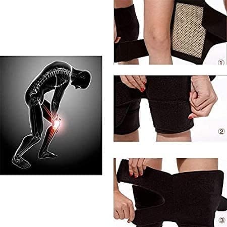 Glossix Magnetic Knee Strap Knee (BLACK) Knee Support (Black) Knee Support