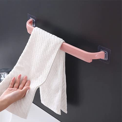 Towel Bar for Bathroom Holder Wall Mounted Towel Hanger Punching Hook Self-Adhesive Support Shoe Rack - for Bathroom Kitchen - Multicolor, 53x 5 x 10 cm green Towel Holder  (Plastic