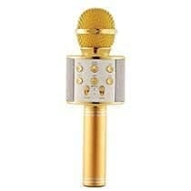 Pick Ur Needs Karaoke Duplex Bluetooth Mic Wireless Bluetooth Microphone Connection Player Speaker 2-in1 With Recording + USB + FM Microphone Karoke Mic