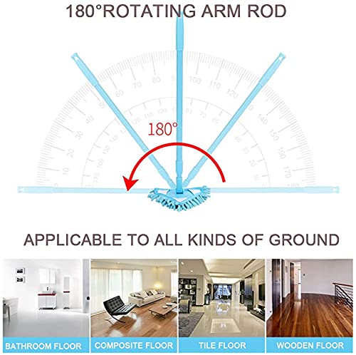 Rotatable Triangle Floor Cleaning We Dry Mop Wet & Dry Mop (Multicolor) Wet & Dry Mop  (Multicolor 8 cm)