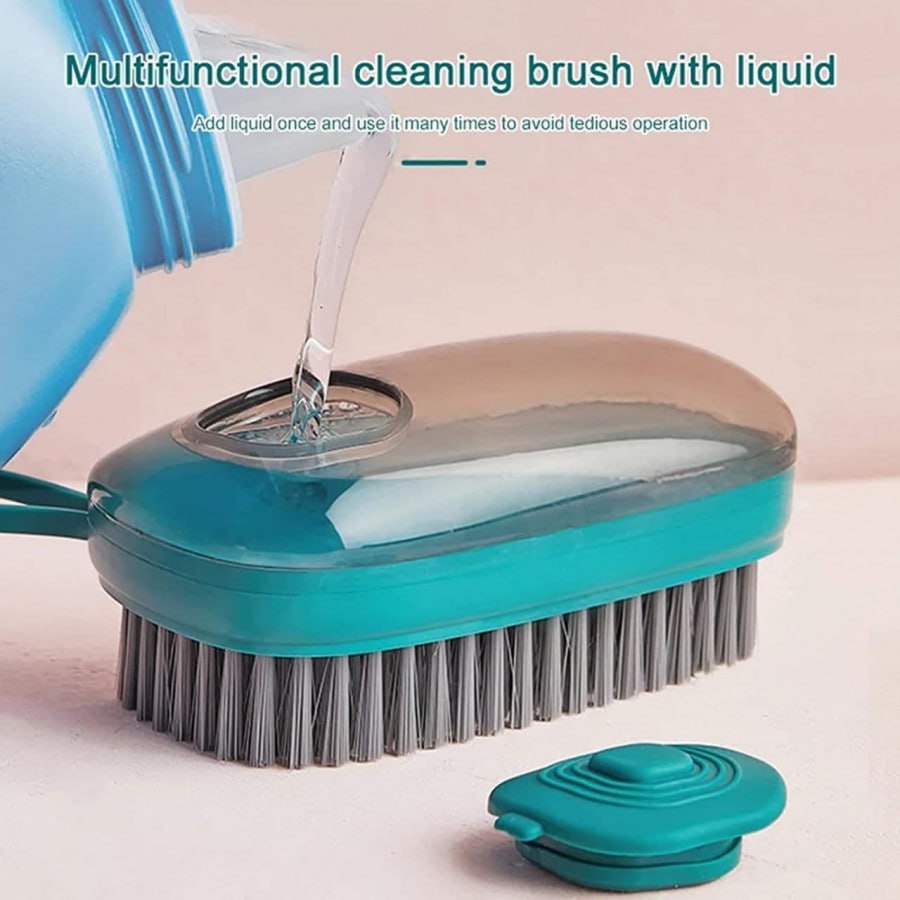 Multipurpose Scrubber Brush Automatic Liquid Adding 3 in 1 Brush  (Pack of 1)