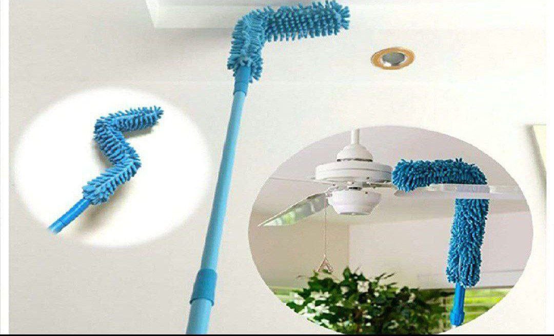 Cleaning Brush Feather Microfiber Duster with Extendable Rod Dust Cleaner Fit Ceiling Fan Car Home Office Cleaning Tools Wet and Dry Duster