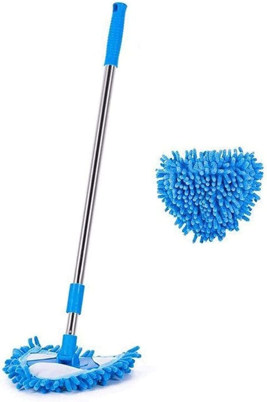 Rotatable Triangle Floor Cleaning We Dry Mop Wet & Dry Mop (Multicolor) Wet & Dry Mop  (Multicolor 8 cm)