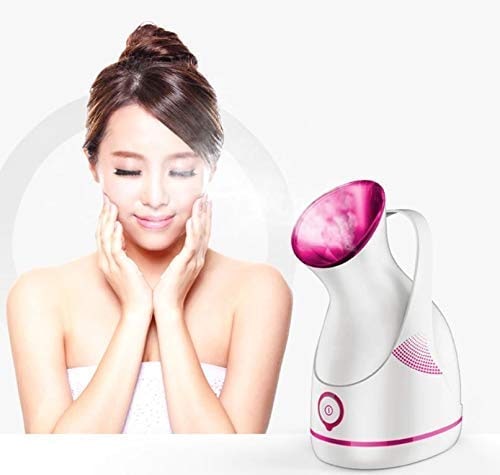 Lucifer 3 in 1 Electric Nano Portable Ionic face Nose steam Breathing Inhaler facial Water Steamer Parlour Machine for cough & cold relief Home Office Room Air Purifier Humidifier & towel warmer heater Vaporiser (Pink, White) Mini Facial Steamer  (300 W)