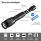 TAC Light Metal LED Torch Flashlight, XML T6 Water Resistance 5Modes Zoom Torch with Adjustable Focus with 3 AAA Battery (Emergency... Torch  (Black, 9 cm, Rechargeable