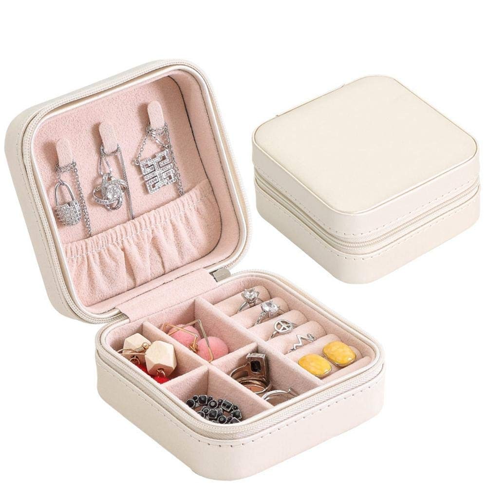 mini Travel Jewellery Storage Box case with Lock Double Layer Jewelry Box Jewellery box Vanity Box
