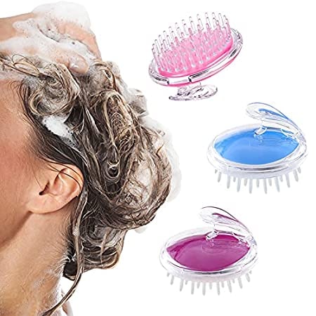 Shampoo Brush Silicon Scalp Massager Hair Brush Wet Dry Comb Head Scrubber 100% Comfortable for All Hair Improve Blood Circulation