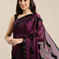 Floral Embroidered Saree with Unstitched Blouse