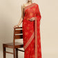 Orange Art Silk Traditional Designer Saree