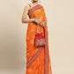 Orange Art Silk Traditional Designer Saree