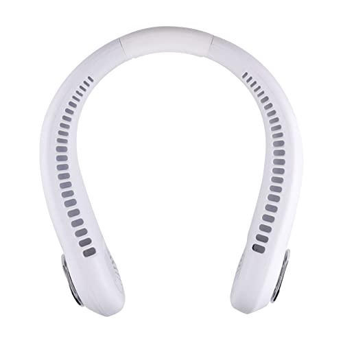 Portable Headphone design led usb hanging neck band leafless neck fan usb rechargeable mini wearable cooling fan neck