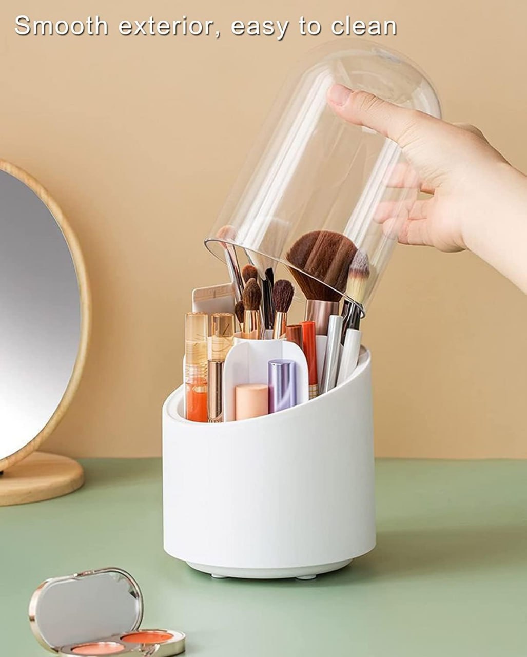 Organize Your Beauty Routine with Our 360 Rotating Makeup Brush Holder