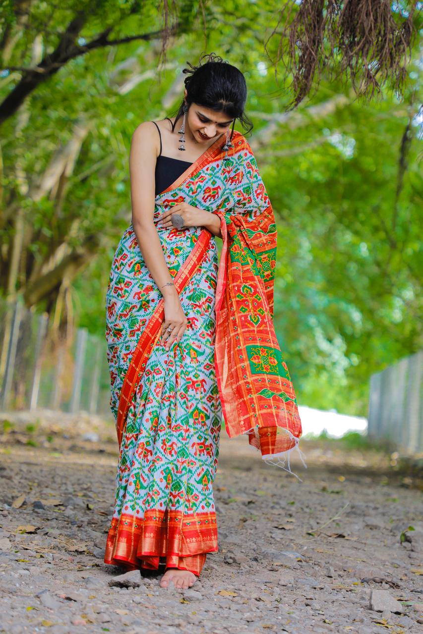 HD Patola Print Saree - Dharti Bandhani