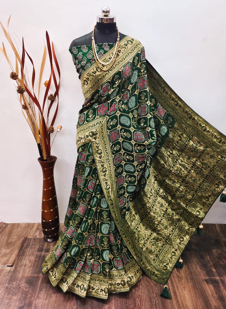 Buy authentic Ajrakh cotton silk handblock printed saree online-AMOUNEE –  AMOUNEE - Handloom & Handicraft