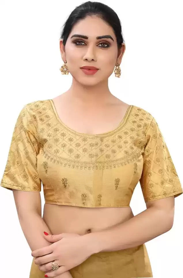 BLOUSE HANDWORK THREAD AND ZARI WORK - Dharti Bandhani