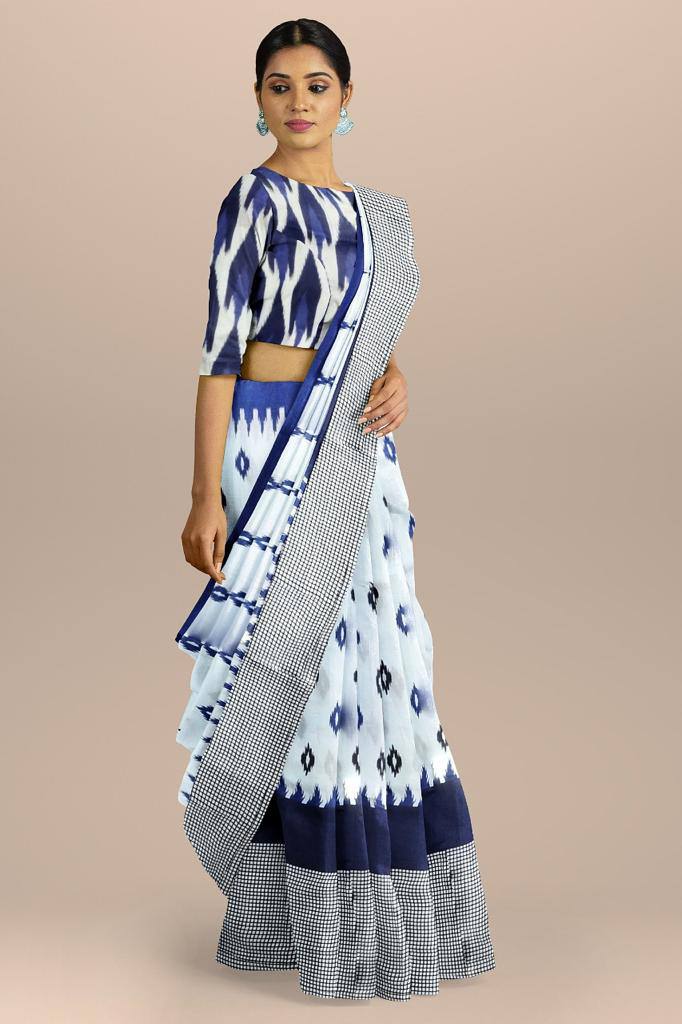 Soft Pure Cotton Saree - Dharti Bandhani