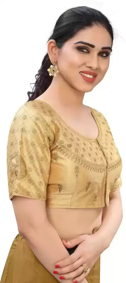 BLOUSE HANDWORK THREAD AND ZARI WORK - Dharti Bandhani