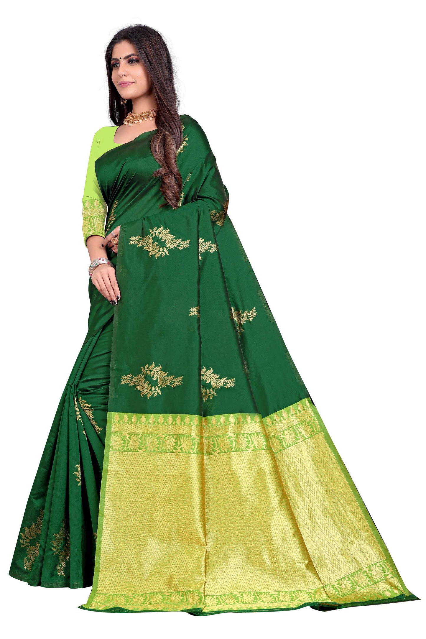 New Designer Jacquard Silk Blouse Saree