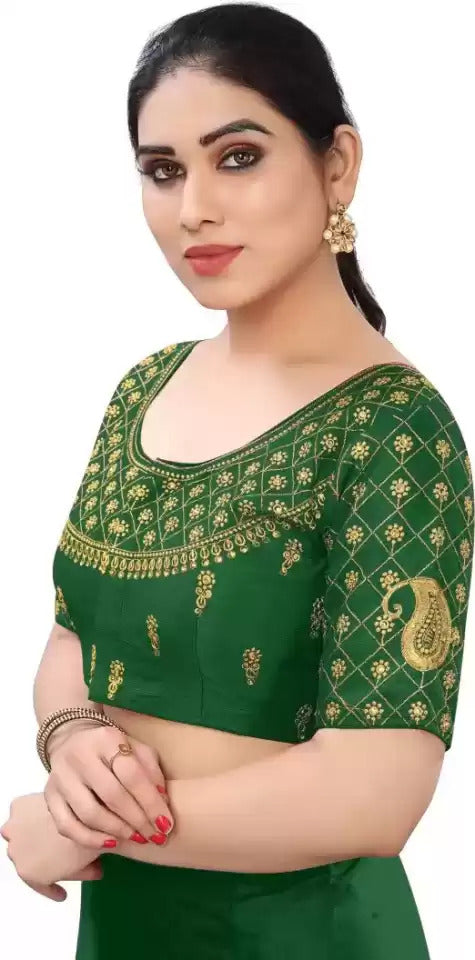 BLOUSE HANDWORK THREAD AND ZARI WORK - Dharti Bandhani