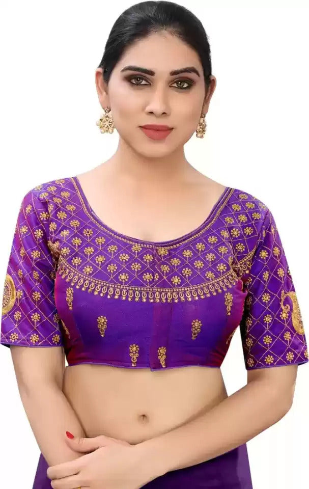 BLOUSE HANDWORK THREAD AND ZARI WORK - Dharti Bandhani