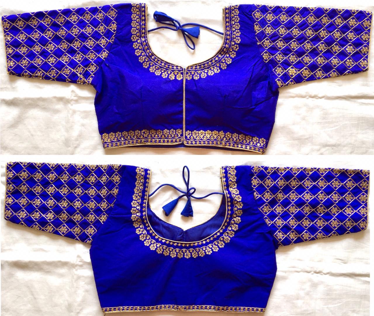 JARI AND HAND WORK BLOUSE DESIGN SOFTY - Dharti Bandhani