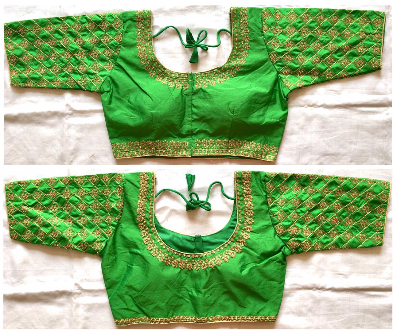 JARI AND HAND WORK BLOUSE DESIGN SOFTY - Dharti Bandhani