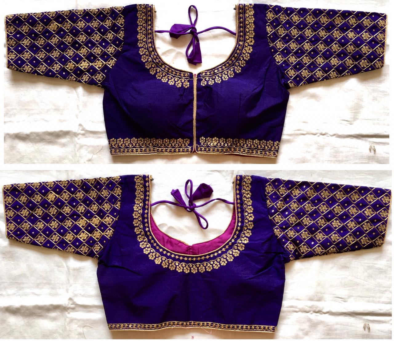 JARI AND HAND WORK BLOUSE DESIGN SOFTY - Dharti Bandhani