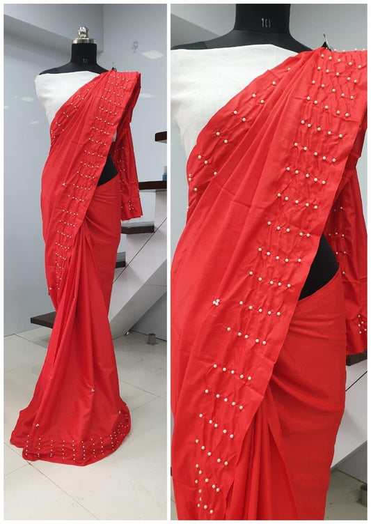 Sana Silk Moti Work Saree