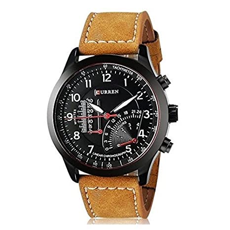 CURREN Analogue Men's Watch  Dial Brown Colored Strap