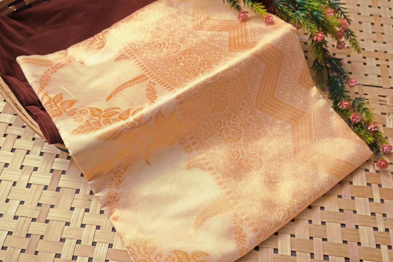 Designer Woven Banarasi Silk Saree With Blouse