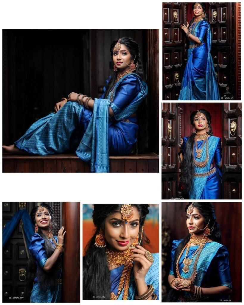 Blue Bnarasi Silk Woven Saree With Blouse