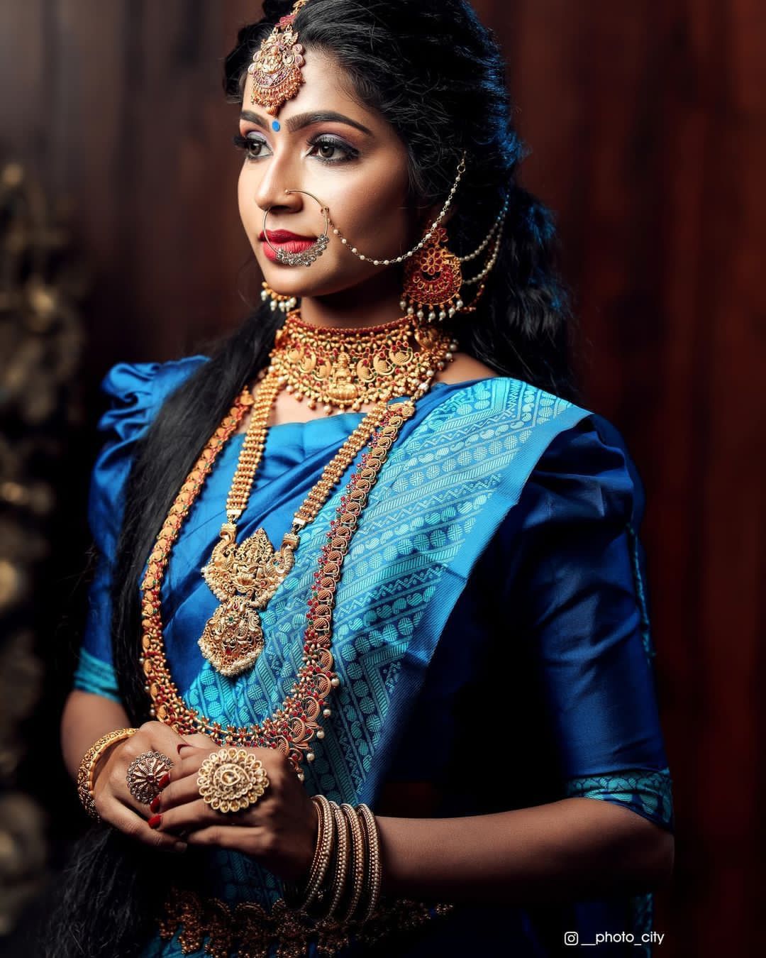 Elegant Kanchipuram Silk Mint Blue South Indian Saree SARV160353