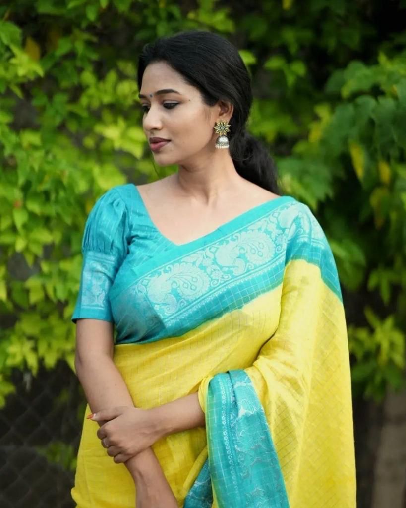 Mustard & Dark Green Combination Pure Soft Semi Silk Saree With Attrac –  Nariboutique