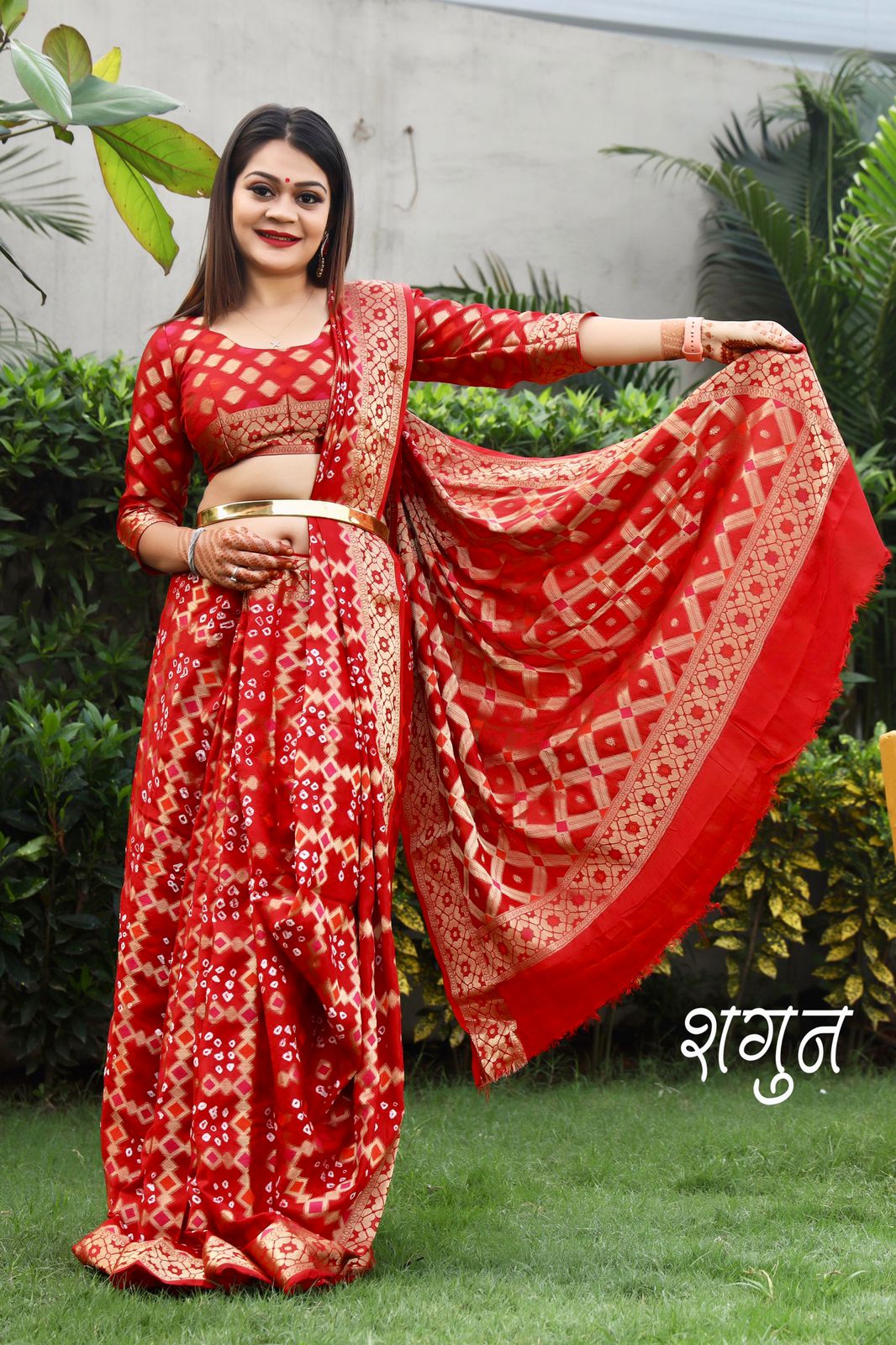 Beautiful Gharchola Bandhani Saree