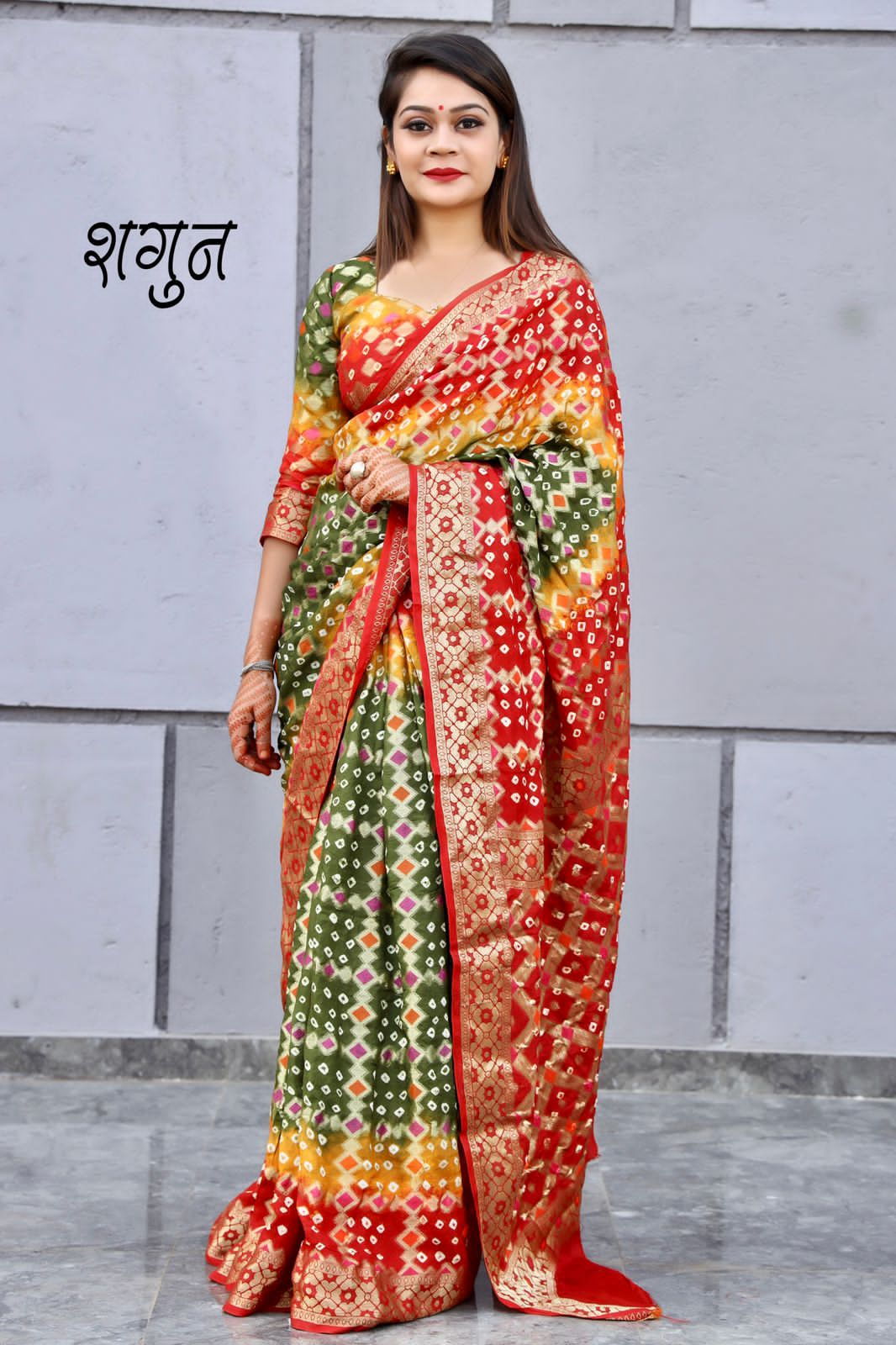 Beautiful Gharchola Bandhani Saree