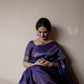 Blue Zari Woven Banarasi Silk Saree With Blouse