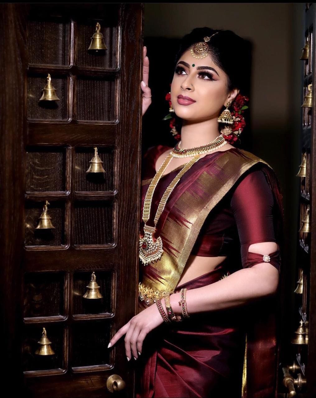 Maroon Fancy Soft Silk saree