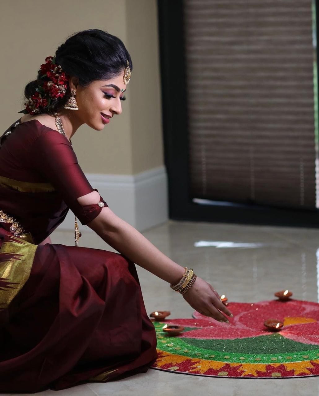 Maroon Fancy Soft Silk saree