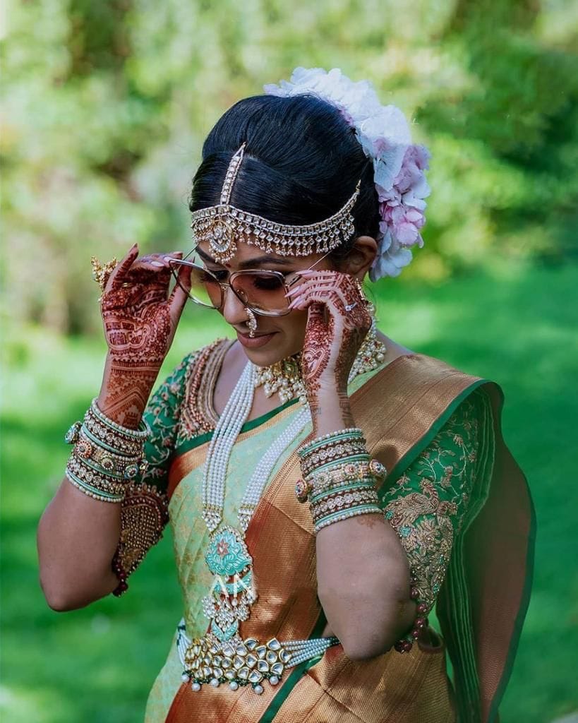 Green Fancy Banarasi Silk saree