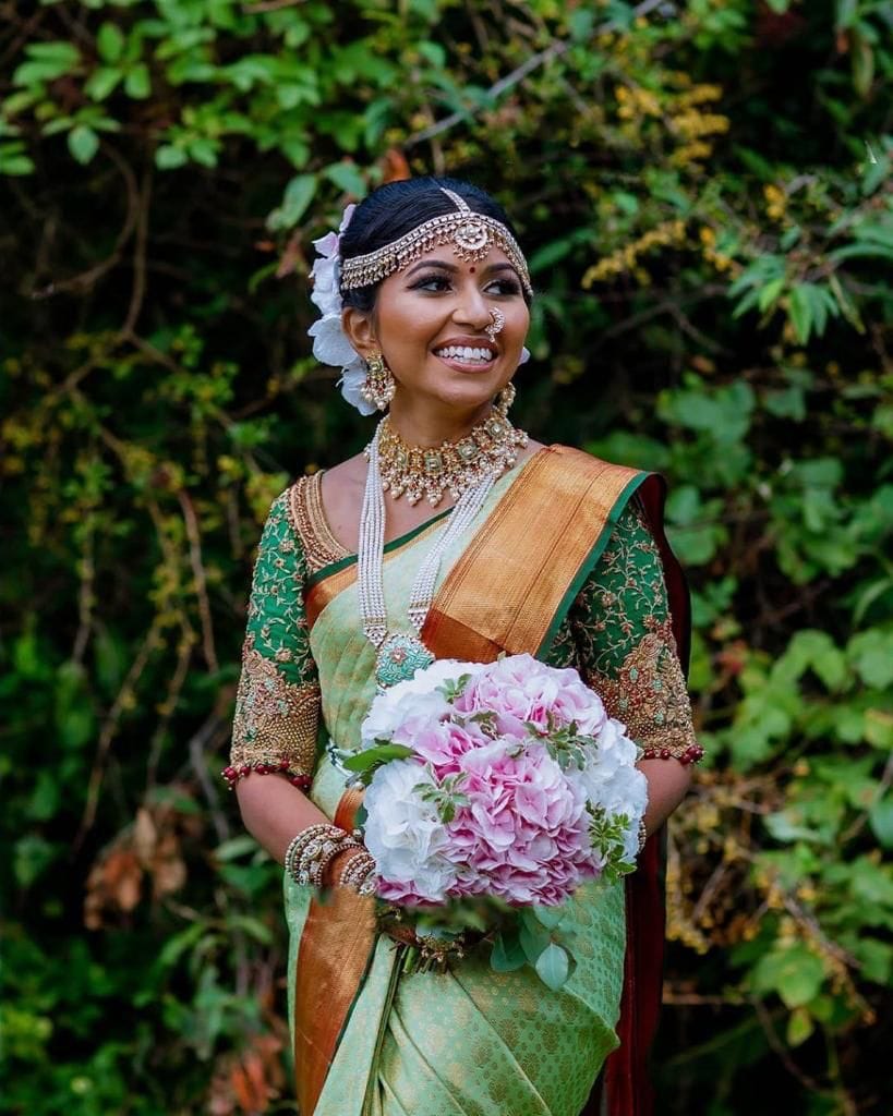 Green Fancy Banarasi Silk saree