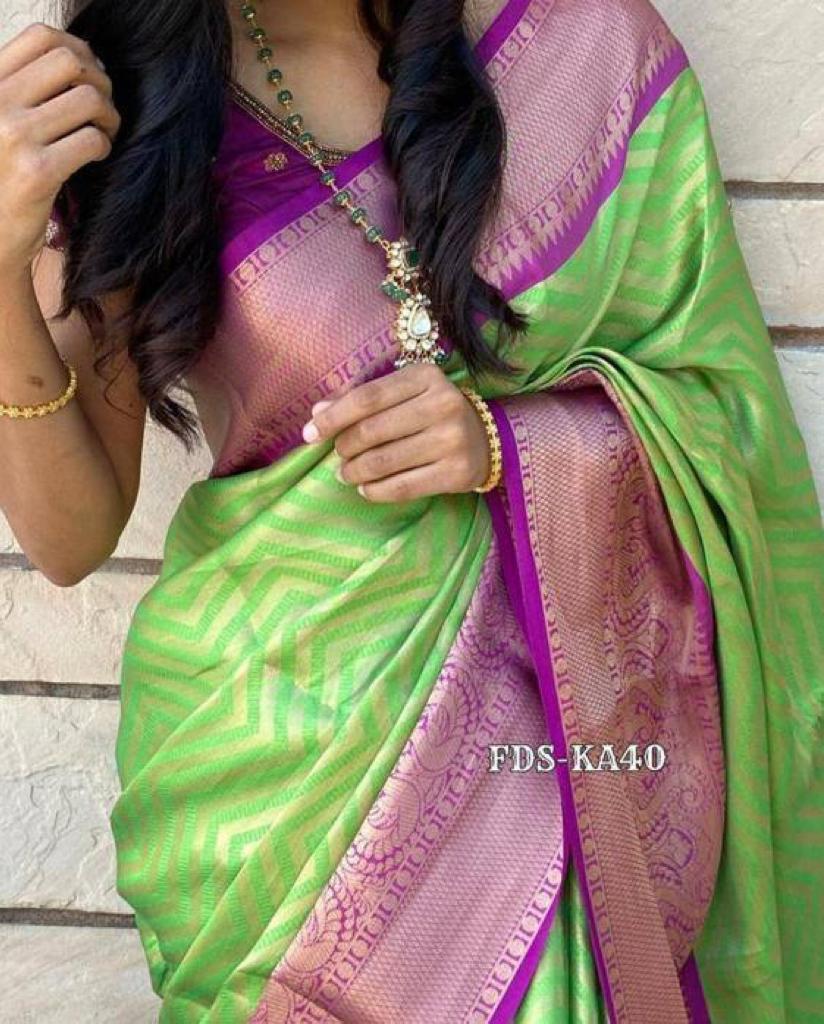 Pista green embroidered saree with pink blouse Design by Aharin India at  Pernia's Pop Up Shop 2024