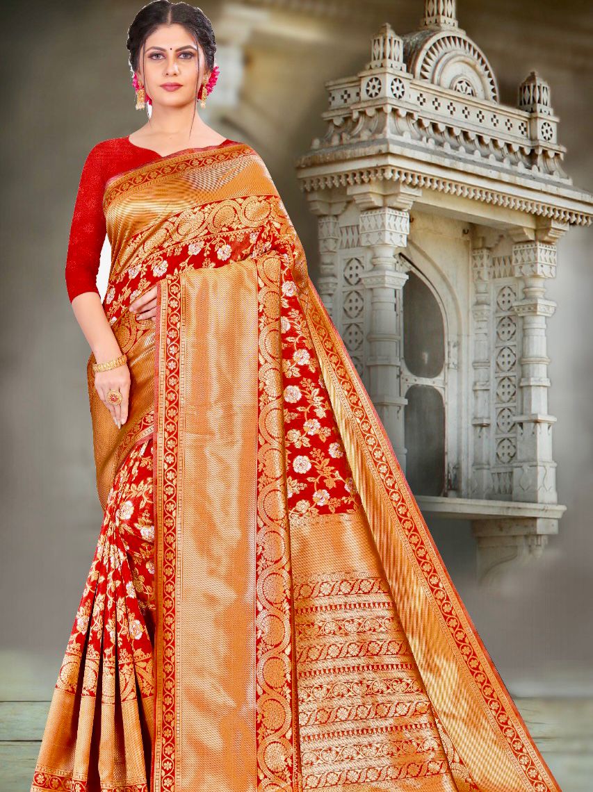 Pink Banarasi Silk sarees for Wedding with Price