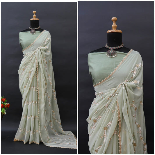 Designer Trending Embroidery Saree